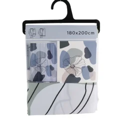 TENDANCE - Rideau de douche polyester 180x200 cm - flowers