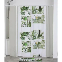TENDANCE - Rideau de douche peva 180x180 cm - oasis