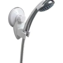 TENDANCE - Support douchette abs pvc sur ventouse - blanc