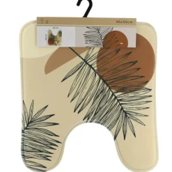 TENDANCE - Tapis contour wc microfibre imprime 45x50cm - reconnect