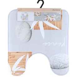 TENDANCE - Tapis contour wc microfibre imprime 45x50 cm - spirituality