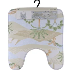TENDANCE - Tapis contour wc microfibre imprime 45x50 cm - louxor