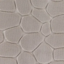 TENDANCE - Tapis memoire de forme microfibre galet 50x80cm - taupe