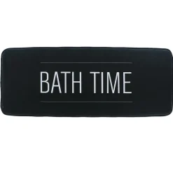 TENDANCE - Tapis microfibre imprime 45x120 cm - neo retro noir