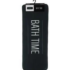 TENDANCE - Tapis microfibre imprime 45x120 cm - neo retro noir