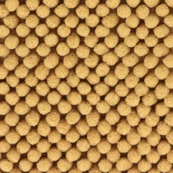 TENDANCE - Tapis microfibre boules 50x80 cm - moutarde