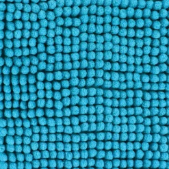 TENDANCE - Tapis microfibre boules uni 45x75cm - turquoise