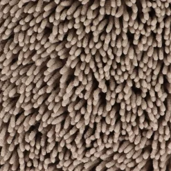 TENDANCE - Tapis microfibre petite chenille 50x80 cm - taupe
