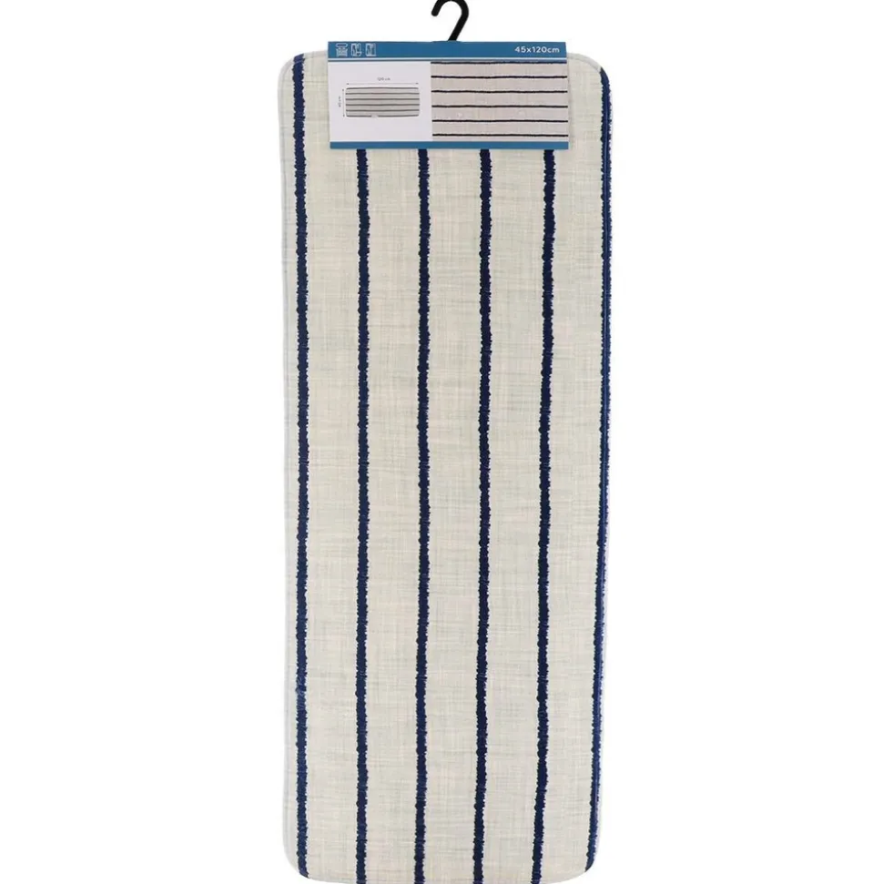 TENDANCE - Tapis microfibre imprime raye 45x120 cm - manureva