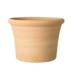 TERRABLANCA - Pot Cocio Liso, en terre cuite claire Ø 24 x H. 19 cm