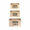 THE HOME DECO FACTORY - Caisse en bois empilables home (lot de 3)