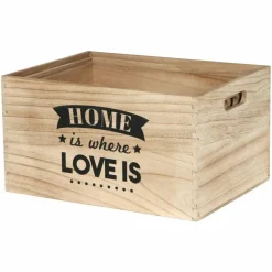 THE HOME DECO FACTORY - Caisse en bois empilables home (lot de 3)