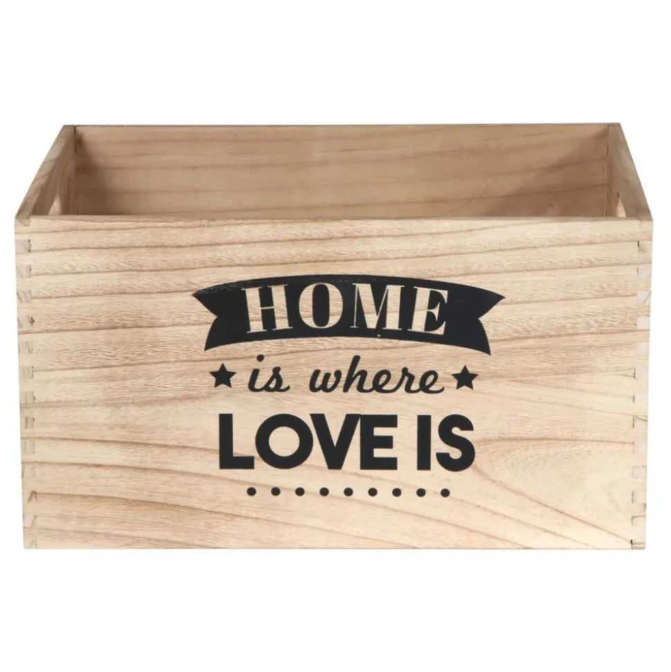 THE HOME DECO FACTORY - Caisse en bois empilables home (lot de 3)