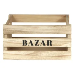 THE HOME DECO FACTORY - Cagettes en bois bazar (lot de 3)