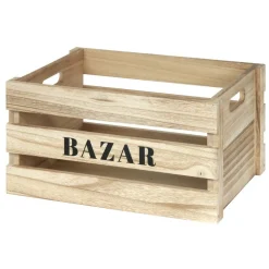 THE HOME DECO FACTORY - Cagettes en bois bazar (lot de 3)