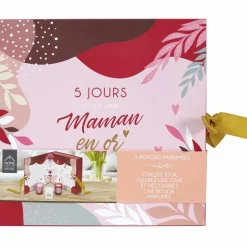 THE HOME DECO FACTORY - Coffret 5 bougies 5 jours pour une maman en or