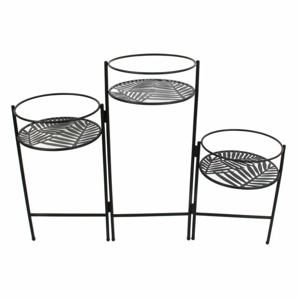 THE HOME DECO FACTORY - Support à plantes en métal feuilles