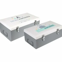 THE HOME DECO KIDS - Malles de rangement pour enfant little explorer (lot de 2)