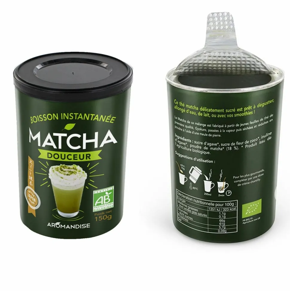THÉS BIOS DU MONDE - Préparation douceur de matcha bio 300 g