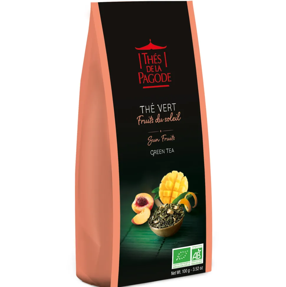 THÉS DE LA PAGODE - Thé vert - Fruits du soleil bio 100g