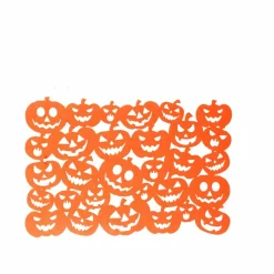 TOILINUX - Lot 6x décoration d'halloween - set de table citrouille - orange