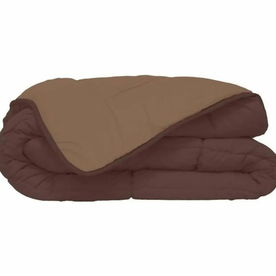 TOISON D'OR - Couette chaude microfibre choco & moka 200 x 200 cm