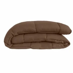 TOISON D'OR - Couette chaude microfibre choco & moka 200 x 200 cm