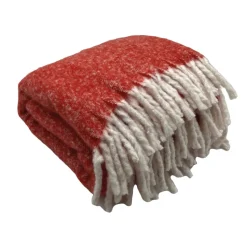 TOISON D'OR - Toison d'or - plaid aspect mohair à franges torsadées