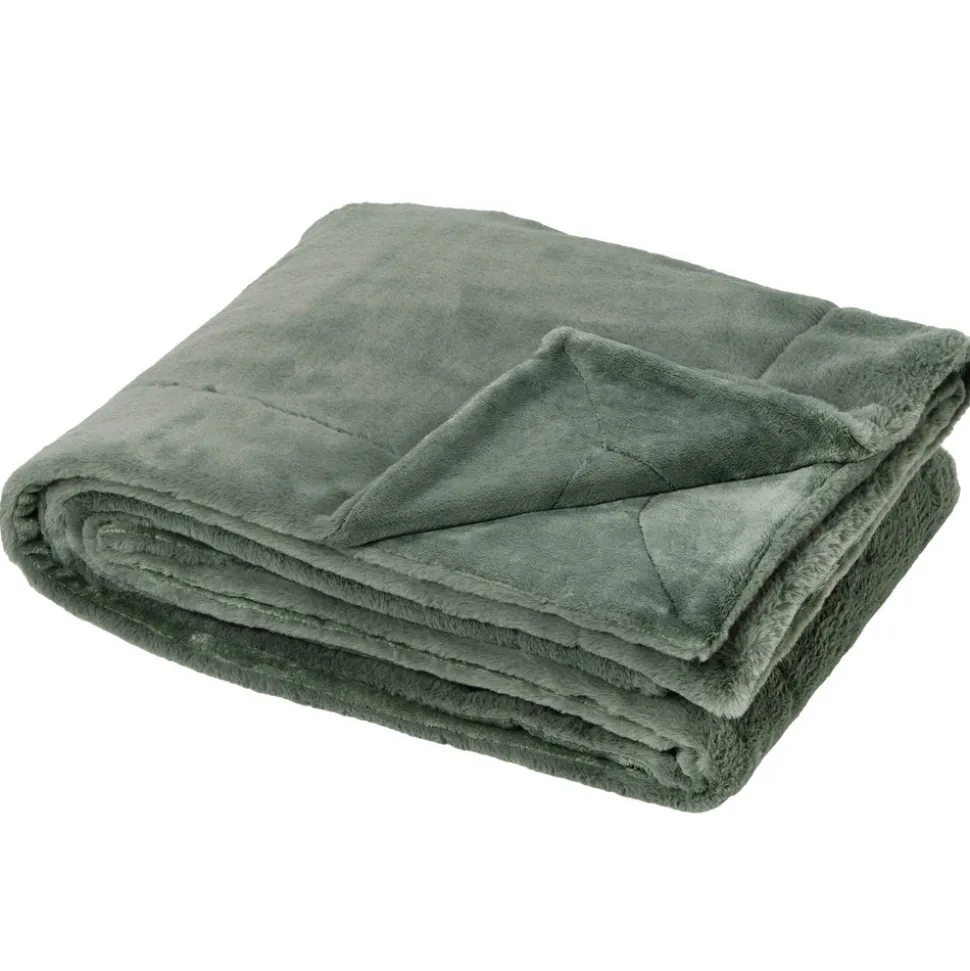 TOISON D'OR - Toison d'or - plaid double face imitation fourrure et polaire