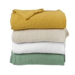 TOISON D'OR - Toison d'or - plaid gaze de coton matelassé