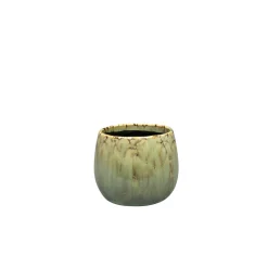 TS COLLECTION - Cache-pot Odile vert - D.10xH.8cm