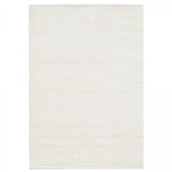 UNAMOURDETAPIS - Tapis chambre 160x230 tissé crème rectangle motif faux uni glacia 1