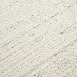 UNAMOURDETAPIS - Tapis chambre 160x230 tissé crème rectangle motif faux uni glacia 1