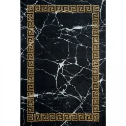 UNAMOURDETAPIS - Tapis de chambre 160x230 lyn11 elega noir, facile d'entretien