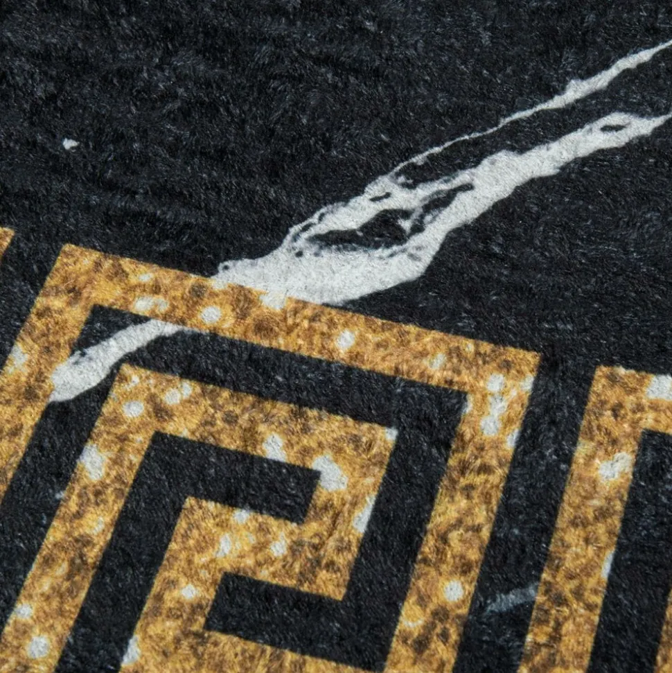 UNAMOURDETAPIS - Tapis de chambre 160x230 lyn11 elega noir, facile d'entretien