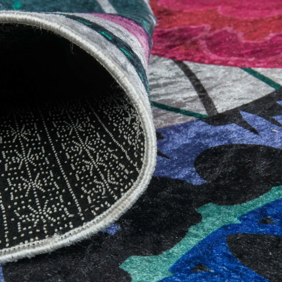 UNAMOURDETAPIS - Tapis de chambre 160x230 lyn11 psykai multicolore, facile d'entretien