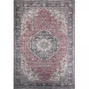 UNAMOURDETAPIS - Tapis de cuisine 80x120 lyn11 meda 1 bordeaux, facile d'entretien