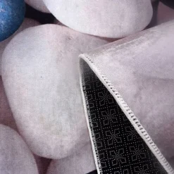 UNAMOURDETAPIS - Tapis de cuisine 80x120 lyn11 galet blanc, facile d'entretien