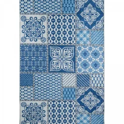 UNAMOURDETAPIS - Tapis de salon 200x290 lyn11 6men bleu, facile d'entretien