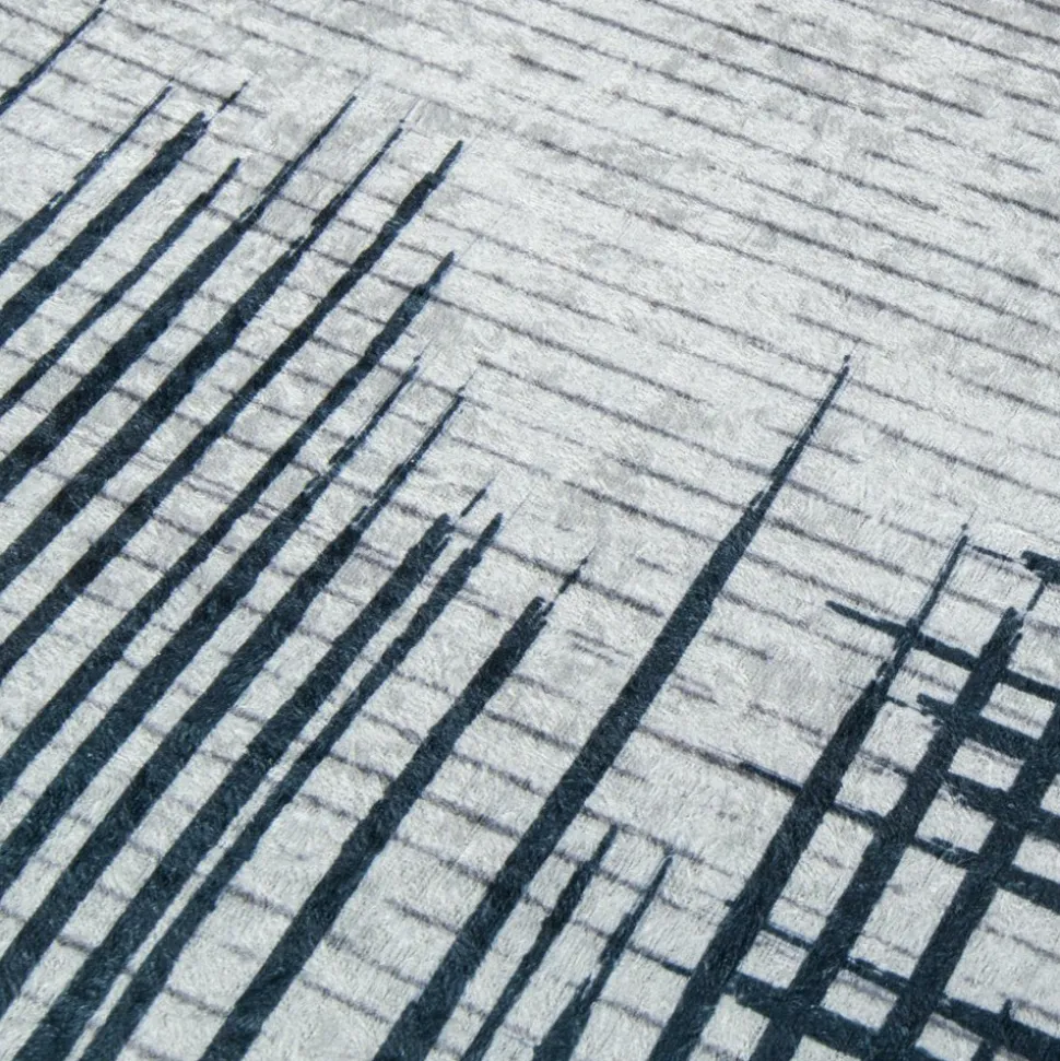 UNAMOURDETAPIS - Tapis de chambre 160x230 lyn11 flona noir, facile d'entretien