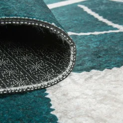 UNAMOURDETAPIS - Tapis de chambre 160x230 lyn11 etnik vert, facile d'entretien