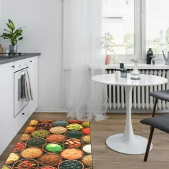 UNAMOURDETAPIS - Tapis de cuisine 50x180 jaune et vert , facile d'entretien lyn11 imo