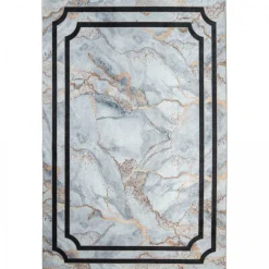 UNAMOURDETAPIS - Tapis de cuisine 80x120 lyn11 elega ecru, facile d'entretien