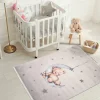 UNAMOURDETAPIS - Tapis enfant 120x170 bear gris, très doux et facile d'entretien