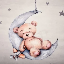 UNAMOURDETAPIS - Tapis enfant 120x170 bear gris, très doux et facile d'entretien