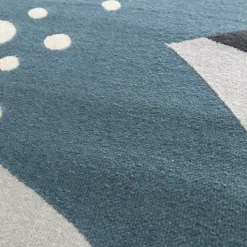 UNAMOURDETAPIS - Tapis enfant 120x170 rectangle tissé gris et jaune flarine 6