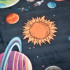 UNAMOURDETAPIS - Tapis enfant 80x150 6tem bleu, très doux et facile d'entretien