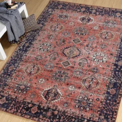UNAMOURDETAPIS - Tapis orient 160x230 nomedi rouge , tapis en coton