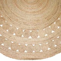 UNAMOURDETAPIS - Tapis rond 80x80 rond jt rondi beige , tapis jute artisanal