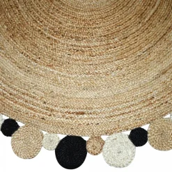 UNAMOURDETAPIS - Tapis rond 150x150 rond jt rondi beige , tapis jute artisanal